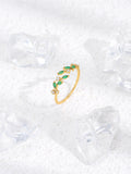 Delicate Leaf Vine Open Ring