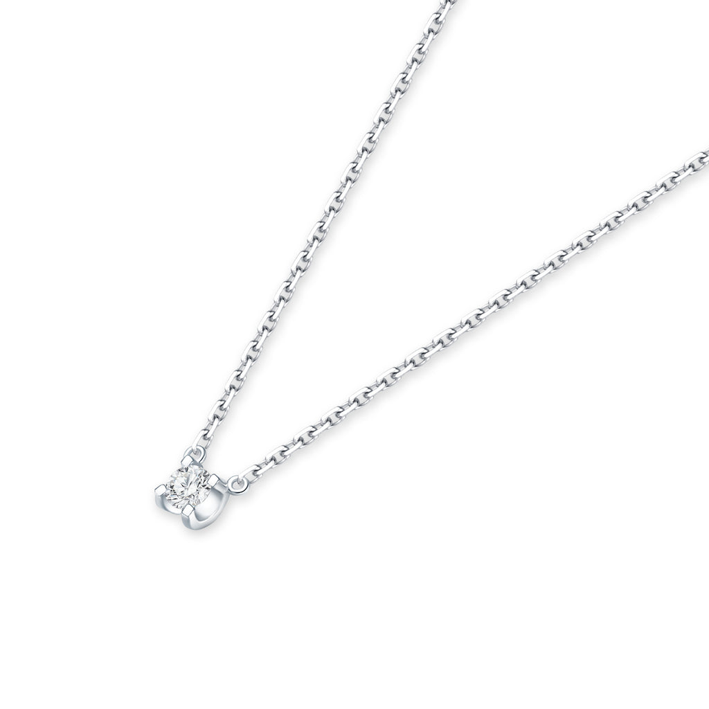 Radiant Heart S925 Silver White Diamond Pendant Necklace