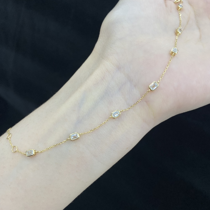 Sunlight Chain 18K Yellow Gold Diamond Bracelet