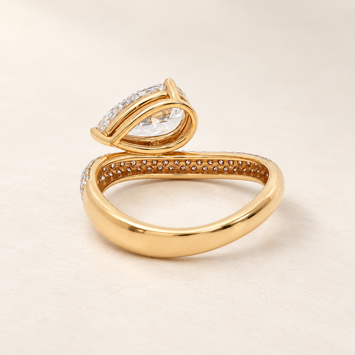 Radiant Love 1.5ct D-VVS2 Diamond 18K Rose Gold Ring