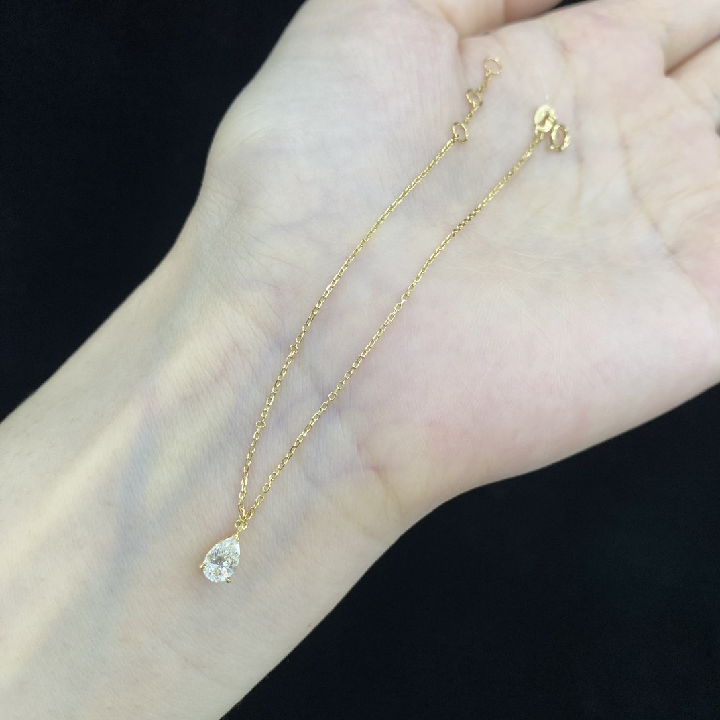 Sun Teardrop 18K Yellow Gold Diamond Bracelet