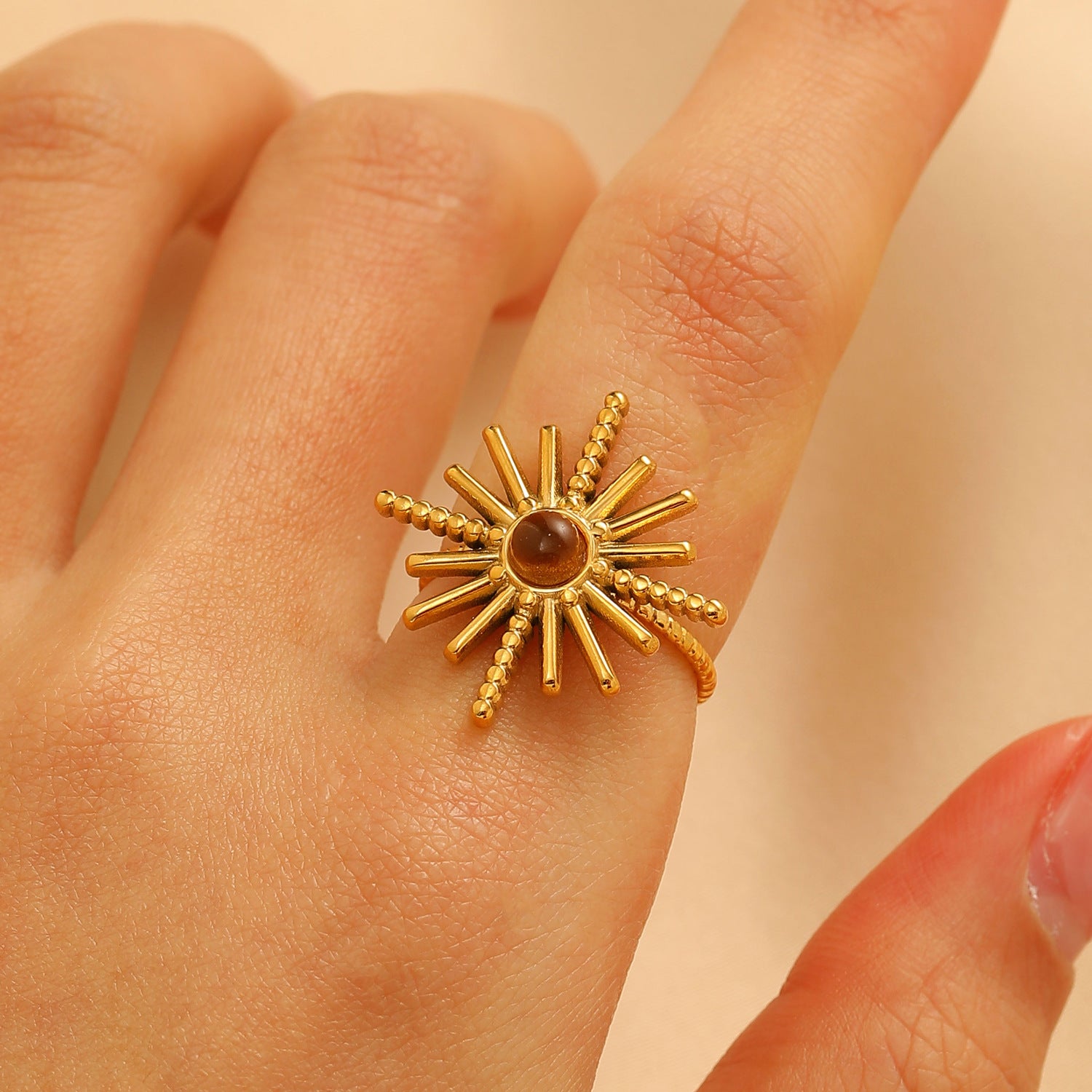 Vintage Boho Adjustable Open Ring