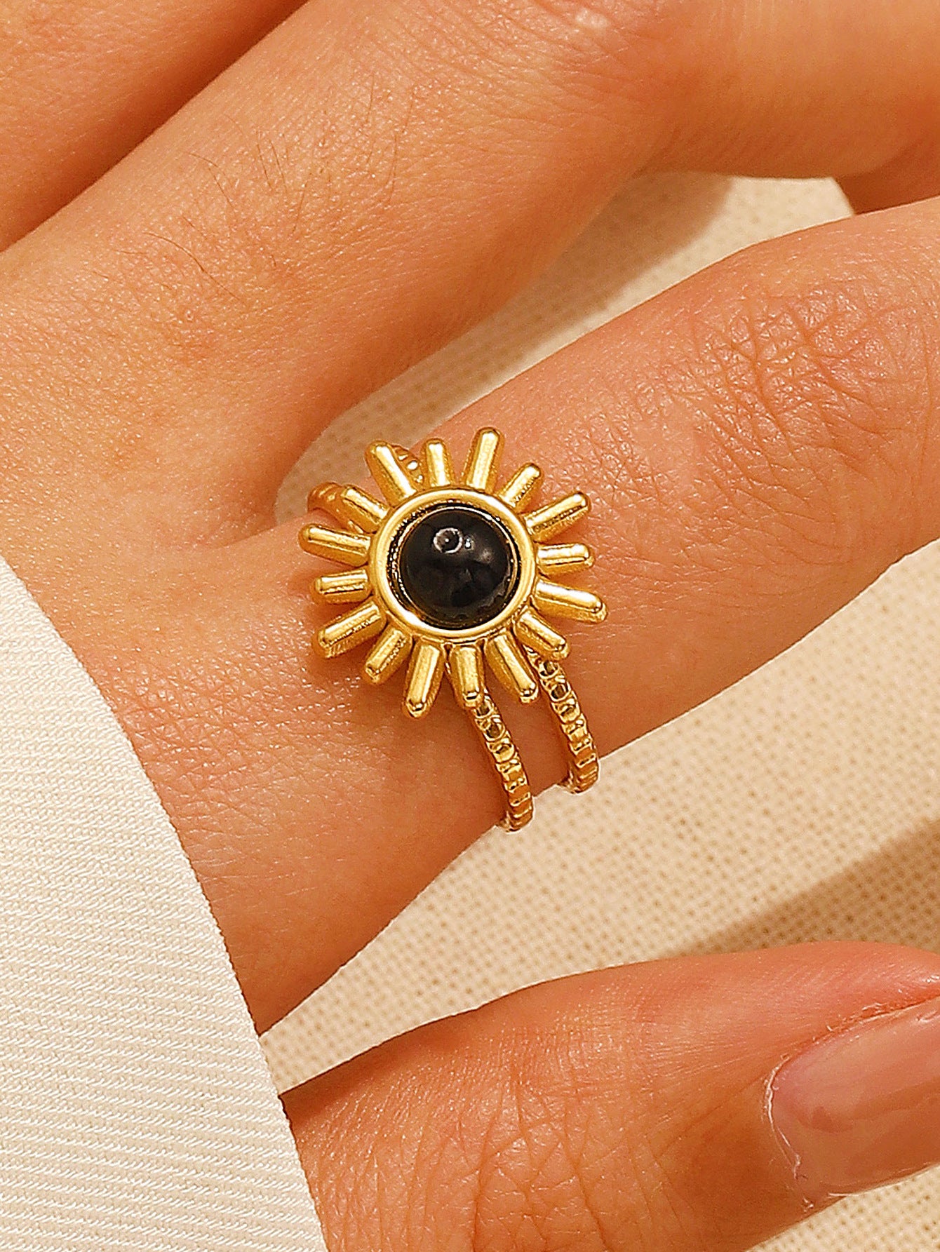 Vintage Boho Adjustable Open Ring