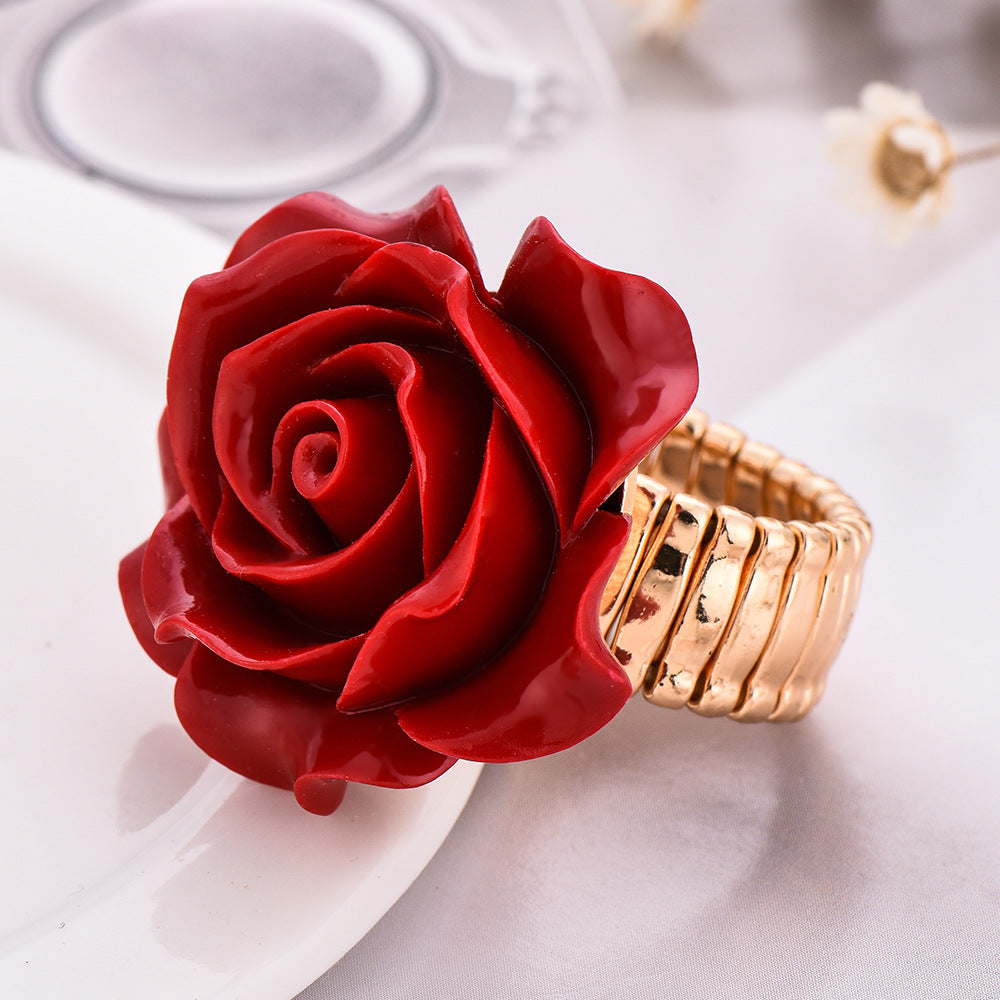 Romantic Red Rose Ring