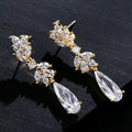 Crystal Laurel Teardrop Earrings