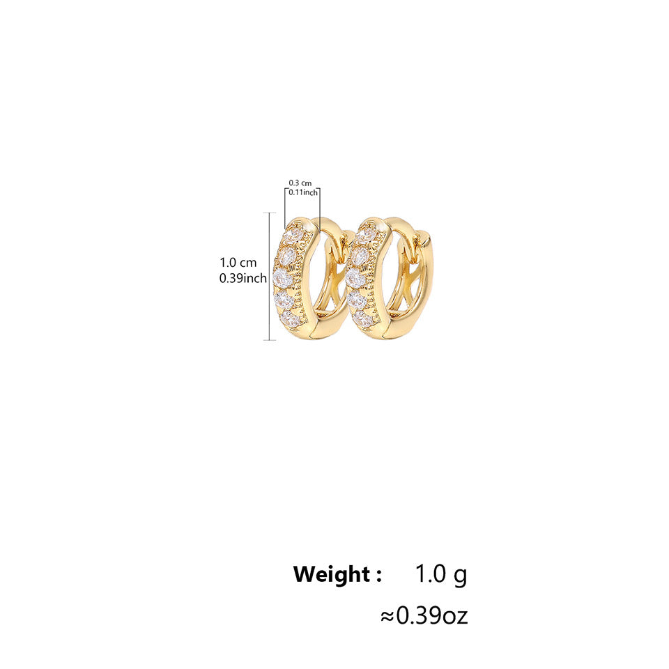 Mini Pavé Crystal Hoop Earrings