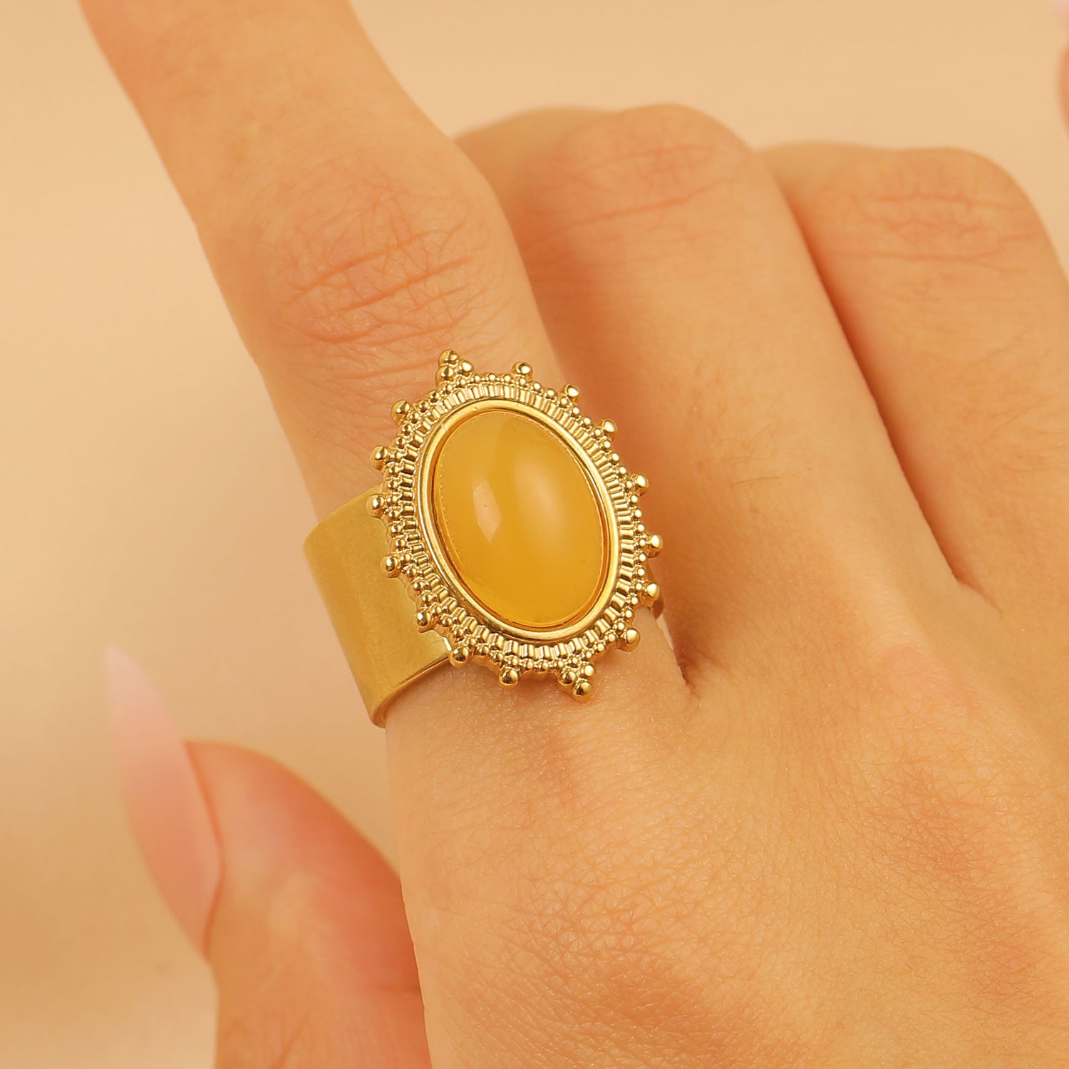 Vintage Boho Adjustable Open Ring