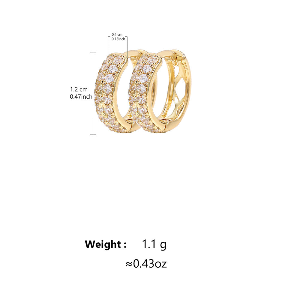 Mini Pavé Crystal Hoop Earrings