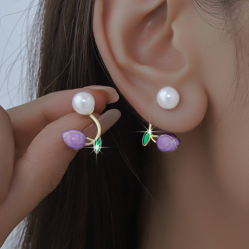Pearl Flower Ear Jacket Earrings