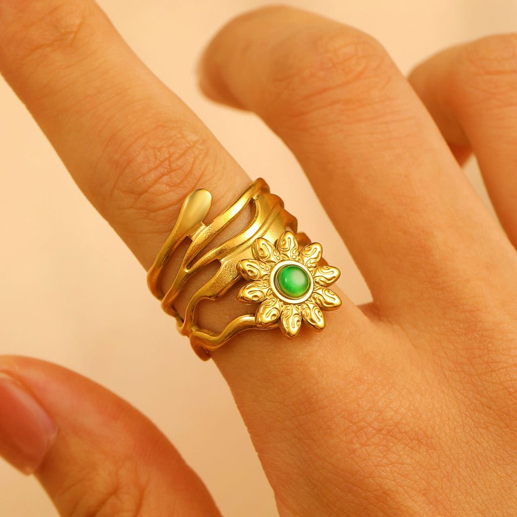 Vintage Boho Adjustable Open Ring