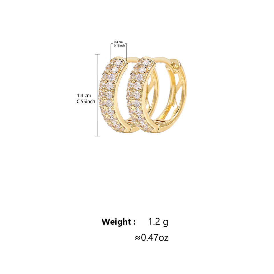 Mini Pavé Crystal Hoop Earrings