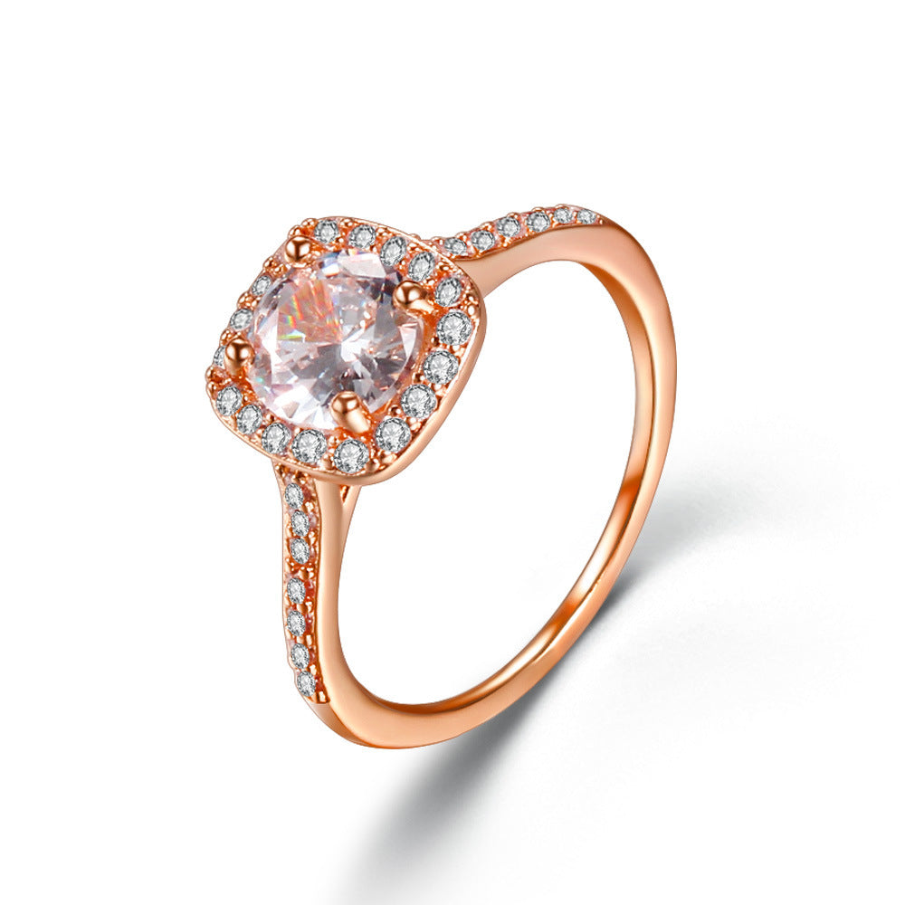 Sparkling Heart Ring Set
