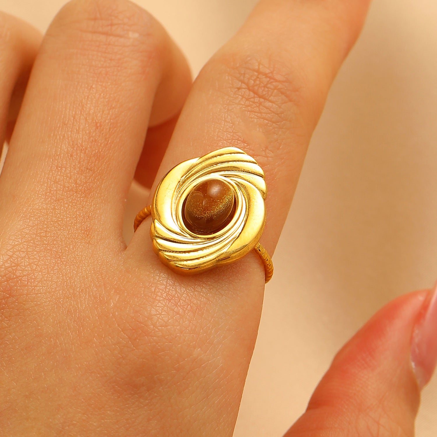 Vintage Boho Adjustable Open Ring